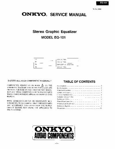 Onkyo EQ101 equalizer