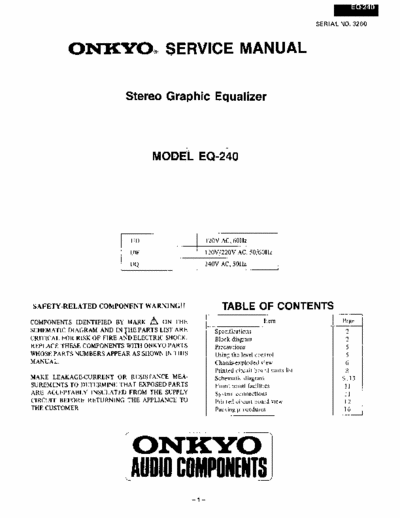 Onkyo EQ240 equalizer