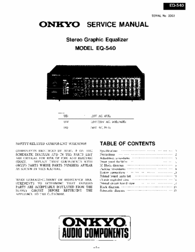 Onkyo EQ540 equalizer