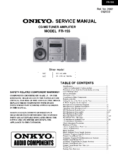 Onkyo FR155 cd/md receiver