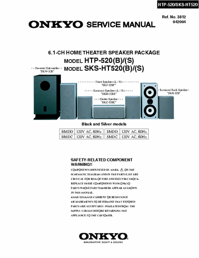 Onkyo HTP520 active speakers system