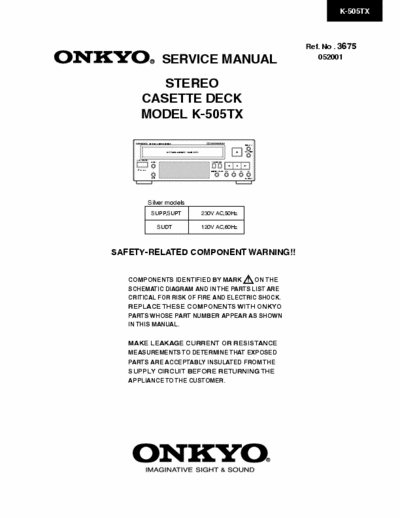 Onkyo K505TX cassette deck
