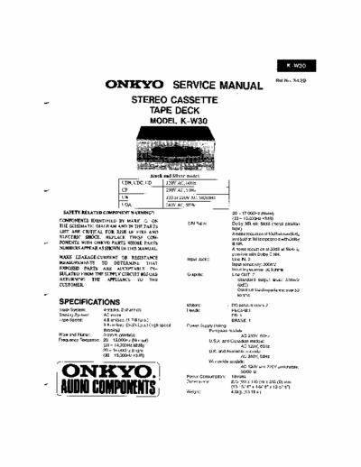 Onkyo KW30 cassette deck