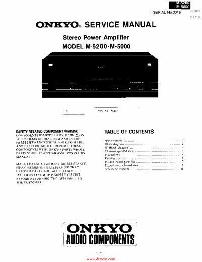 Onkyo M5000, M5200 power amplifier