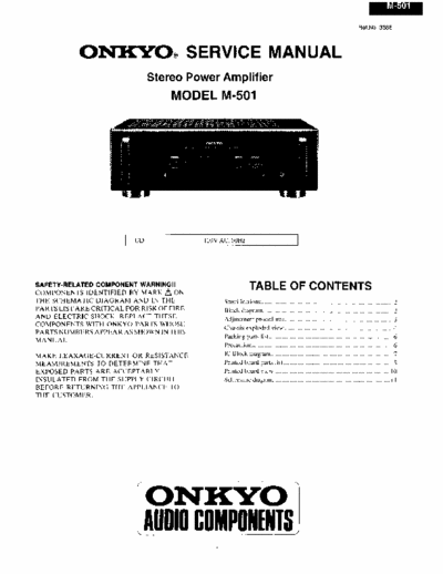 Onkyo M501 power amplifier