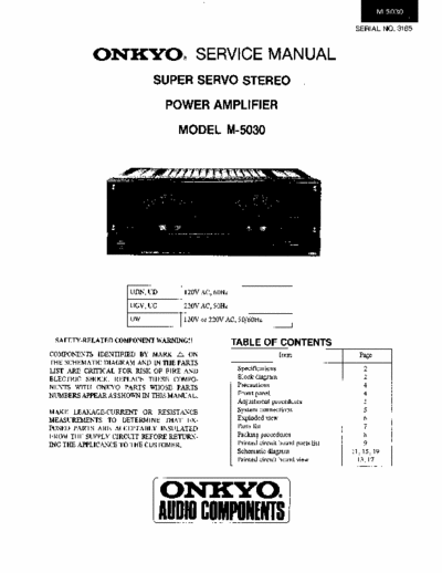 Onkyo M5030 power amplifier