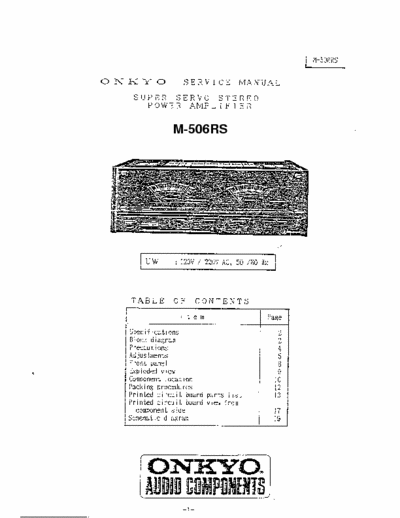 Onkyo M506RS power amplifier