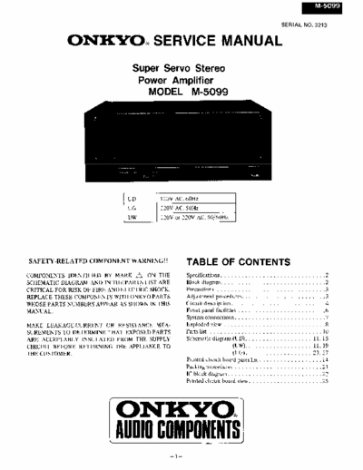 Onkyo M5099 power amplifier