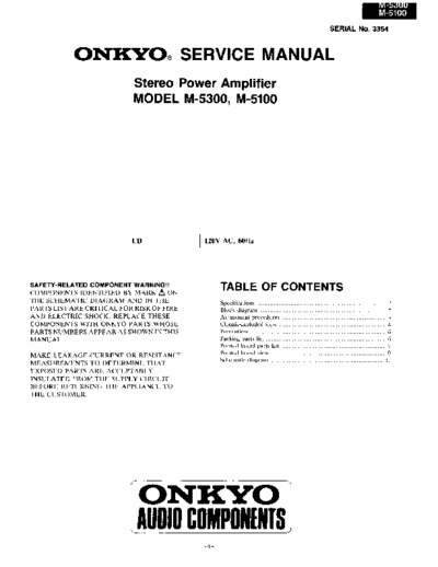 Onkyo M5100, M5300 power amplifier