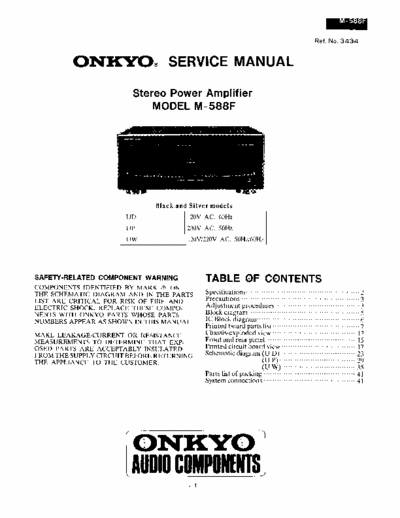 Onkyo M588F power amplifier