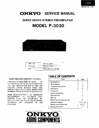 Onkyo P3030 preamp