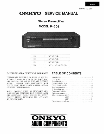 Onkyo P308 preamp