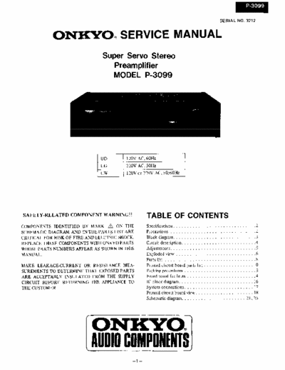 Onkyo P3099 preamp