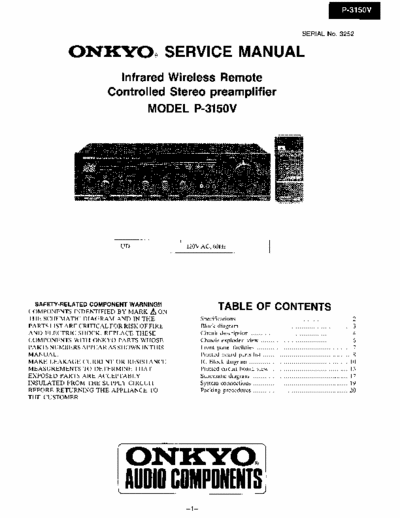 Onkyo P3150V preamp