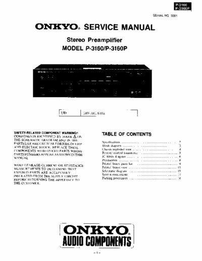 Onkyo P3160 preamp