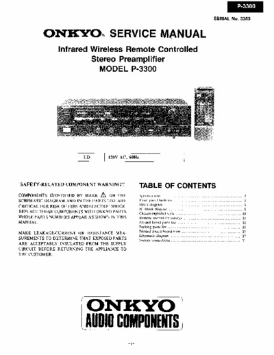 Onkyo P3300 preamp