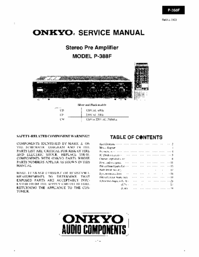 Onkyo P388F preamp