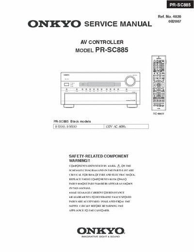 Onkyo PRSC885 preamp