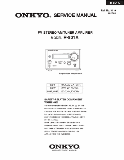 Onkyo R801A receiver