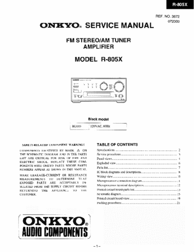 Onkyo R805X receiver