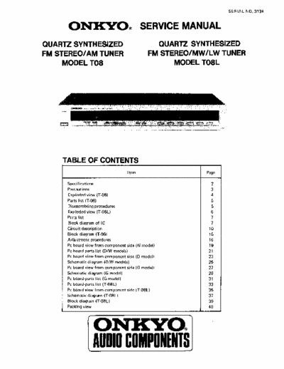 Onkyo T08 tuner