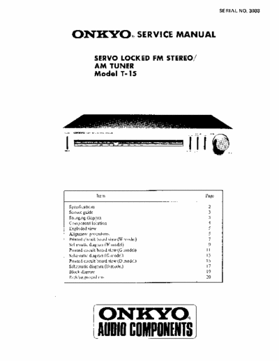 Onkyo T15 tuner