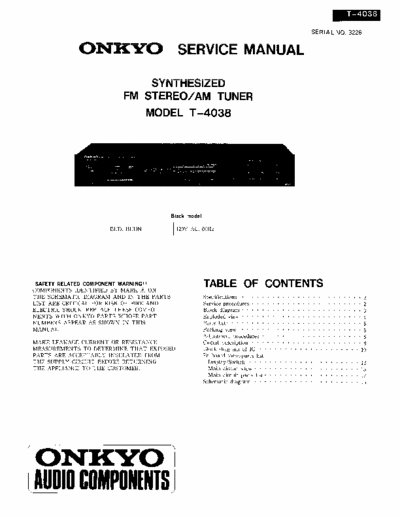 Onkyo T4038 tuner