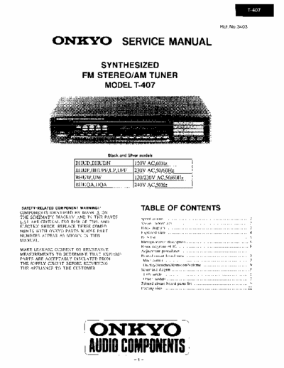 Onkyo T407 tuner