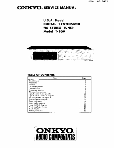 Onkyo T909 tuner