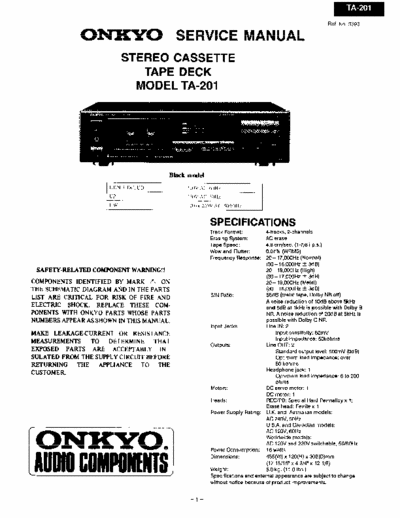 Onkyo TA201 cassette deck