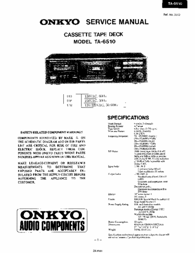 Onkyo TA6510 cassette deck