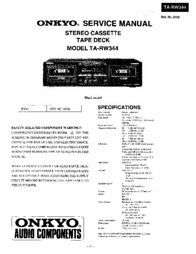 Onkyo TARW344 cassette deck