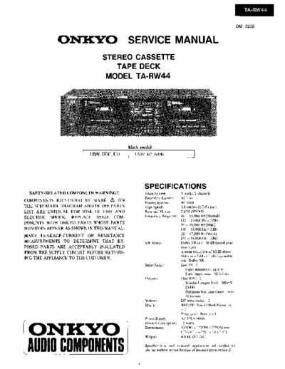 Onkyo TARW44 cassette deck