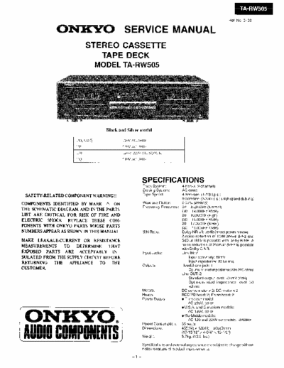 Onkyo TARW505 cassette deck