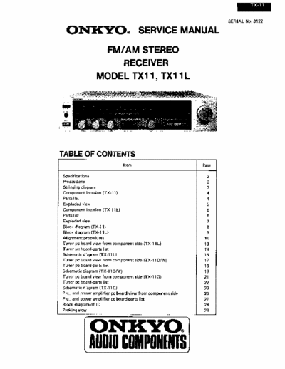 Onkyo TX11 receiver