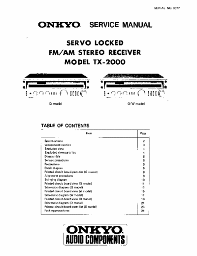 Onkyo TX2000 receiver