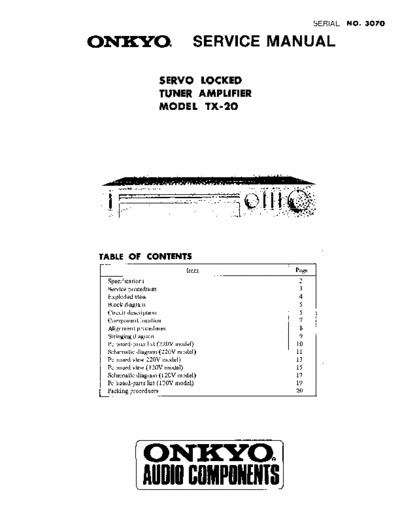 Onkyo TX20 receiver