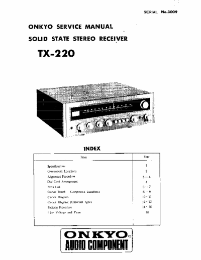 Onkyo TX220 receiver