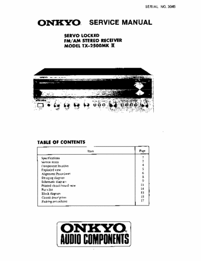 Onkyo TX2500MkII receiver