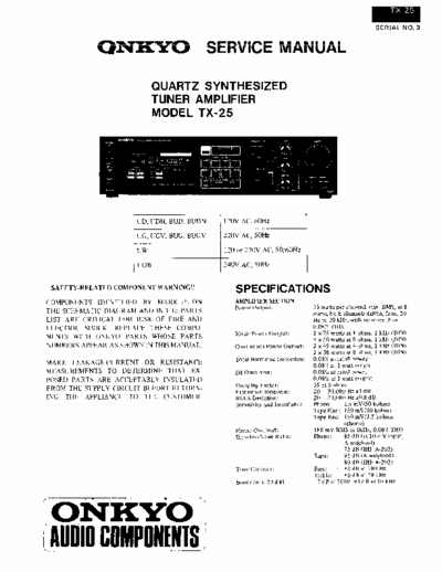 Onkyo TX25 receiver