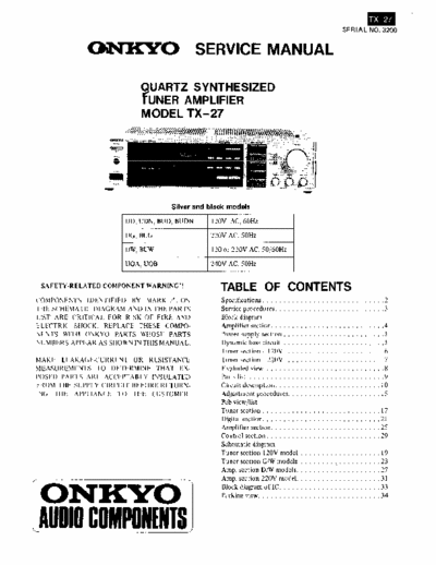 Onkyo TX27 receiver