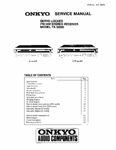 Onkyo TX3000 receiver