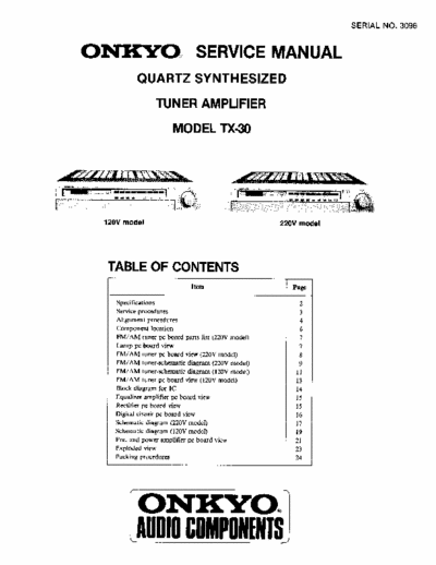 Onkyo TX30 receiver