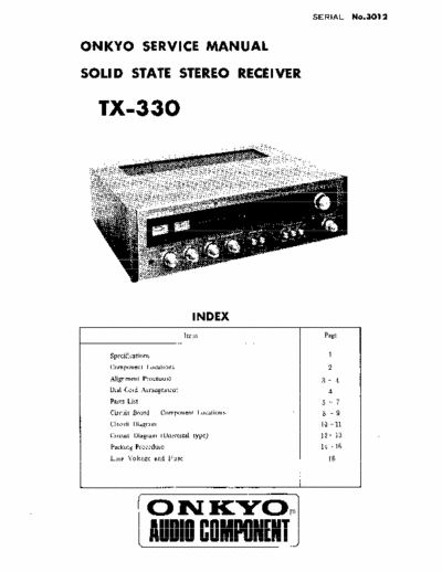 Onkyo TX330 receiver