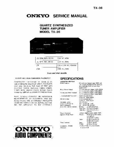 Onkyo TX36 receiver