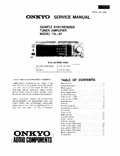 Onkyo TX37 receiver