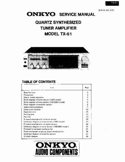 Onkyo TX51 receiver