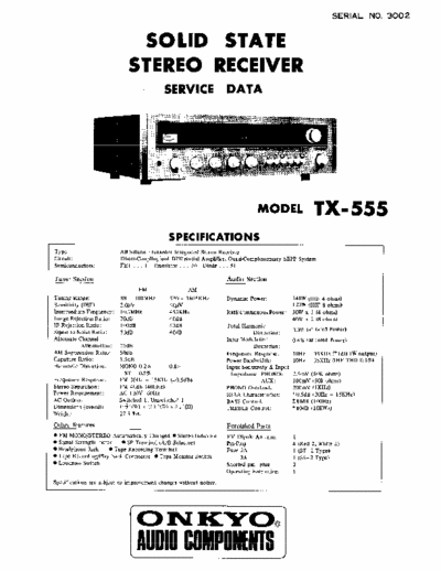 Onkyo TX555 receiver