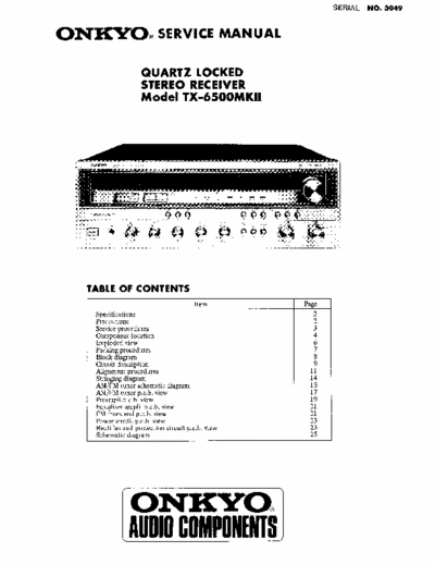 Onkyo TX6500MkII receiver