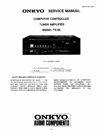 Onkyo TX65 receiver
